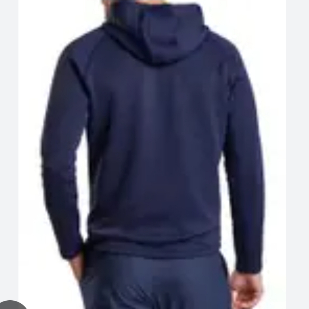 Peter Millar Orion Performance  Knitted Hoodie in Navy - Picture 3 of 14
